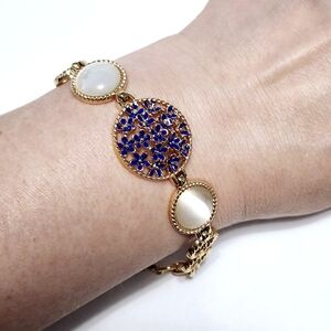FLOWER Enamel cat's eye Bracelet New